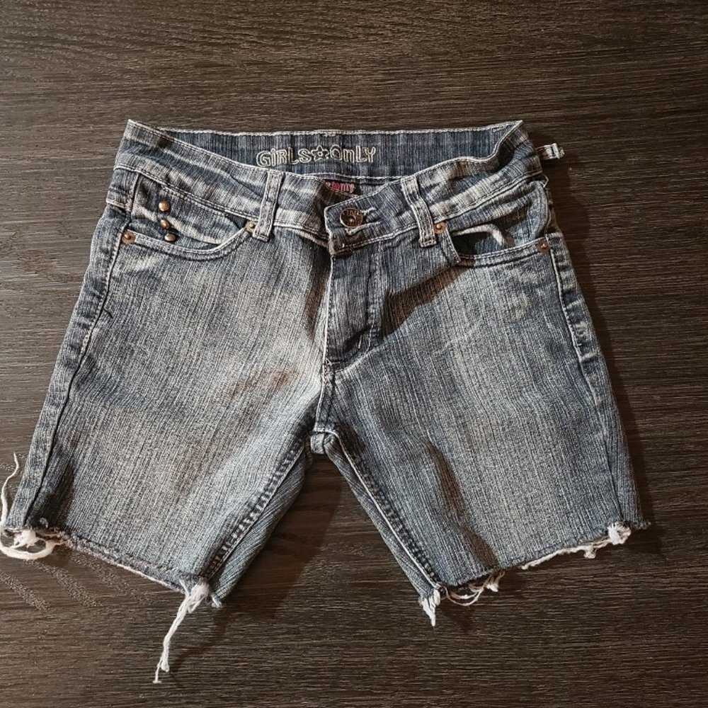 Girls cut off shorts, faded look, size 10, gently worn